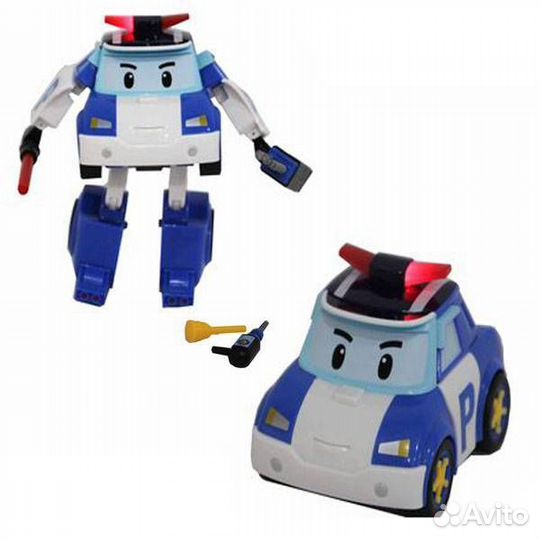 Поли трансформер 12,5см свет+инструменты 83094