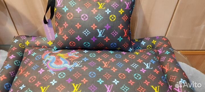 Лежанка матрасик для собак Louis Vuitton