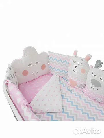 Бортики в кроватку для девочки