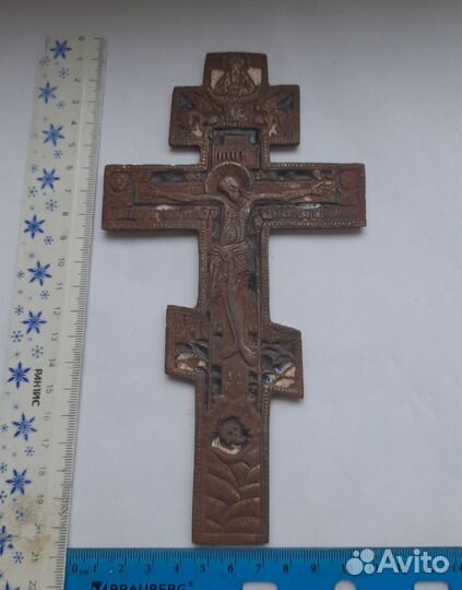 Старинный крест киотный антиквариат