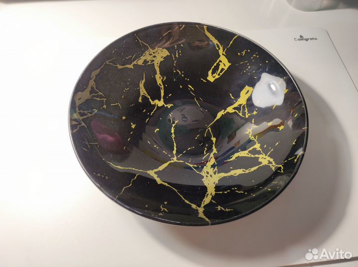Тарелка под мрамор
