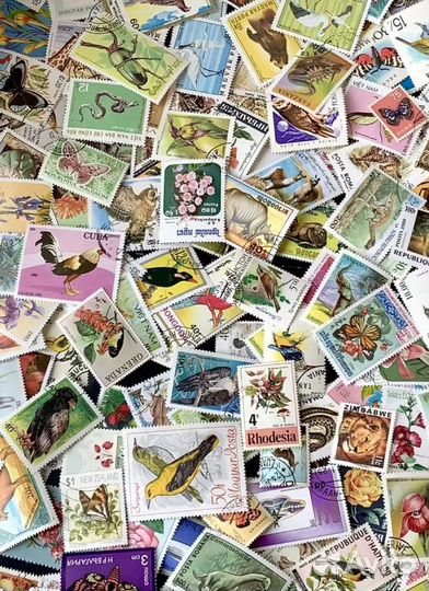 Флора Фауна коллекция 100 марок без повторов