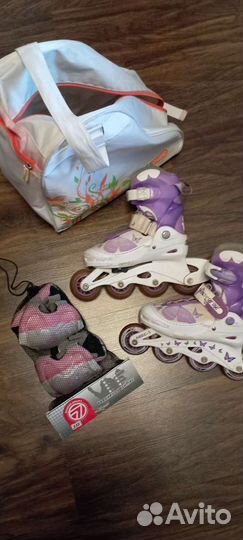 Роликовые коньки детские раздвижные 30-33