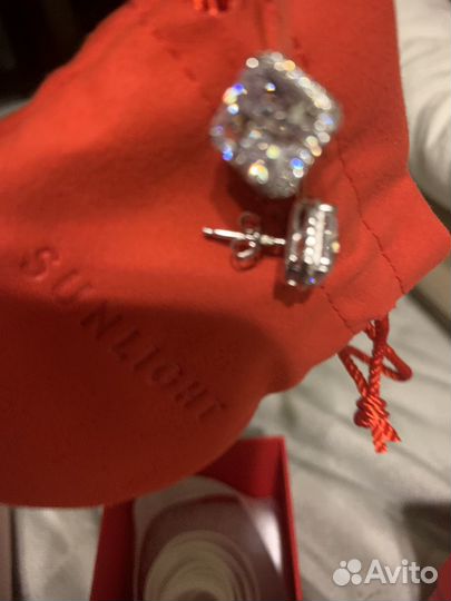 Серьги пуссеты серебро