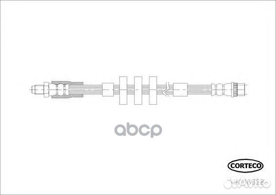Шланг тормозной передн peugeot: 3008 1.6HDi, 1