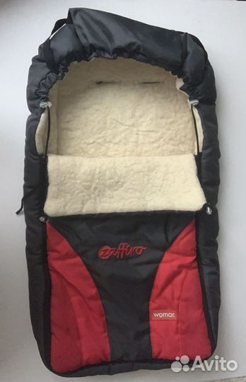 Зимний конверт в коляску на овчине