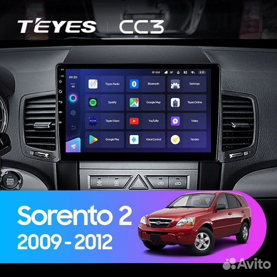 Магнитола Teyes CC3 Plus Kia Sorento 2 2009-2012