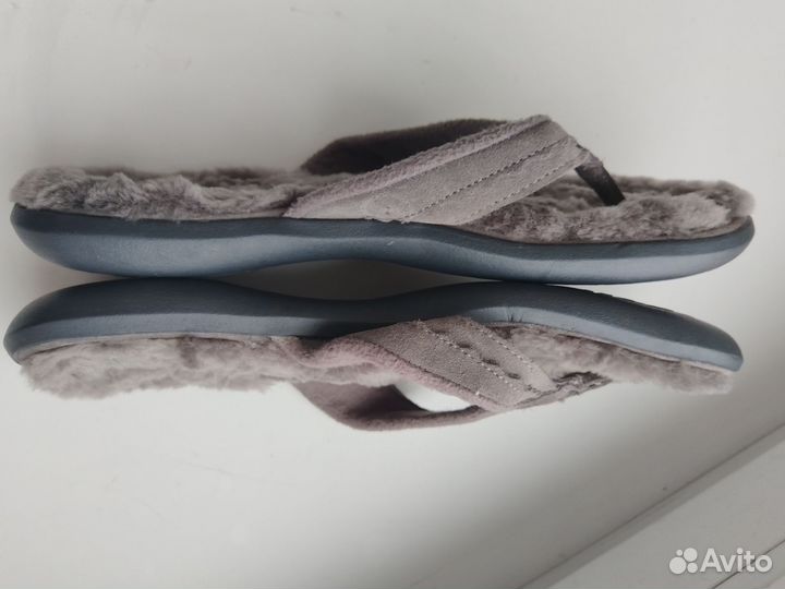 Шлепки унисекс замша и мех 41-42 размер