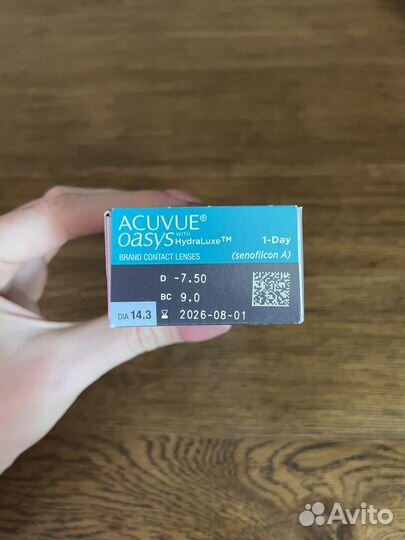 Линзы контактные acuvue oasys 1 day 30 шт, -7.50