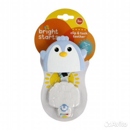 Прорезыватель с зажимом - Пингвин