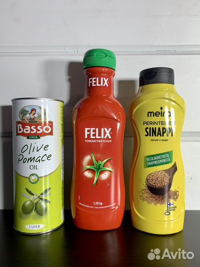 Kikkoman, Горчица, Кетчуп Felix,Basso