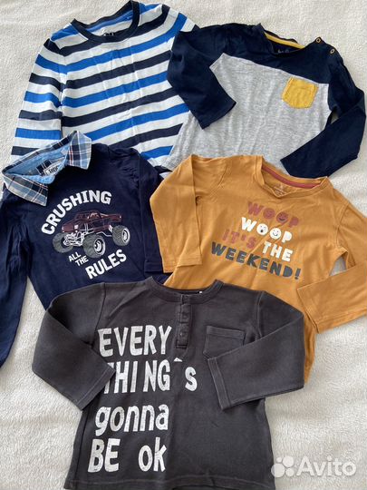 Пакет вещей next, m&s, zara и др на мальчика 92-98