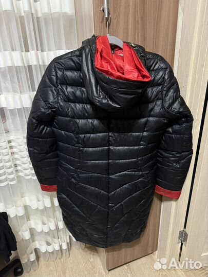 Пуховик женский длинный с капюшоном