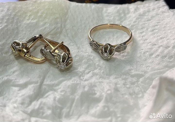 Кольцо с бриллиантом СССР