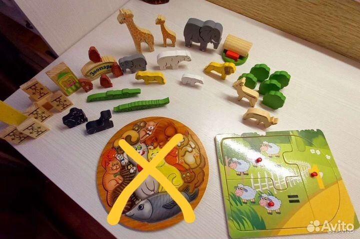 Деревянные игрушки пакетом и лото