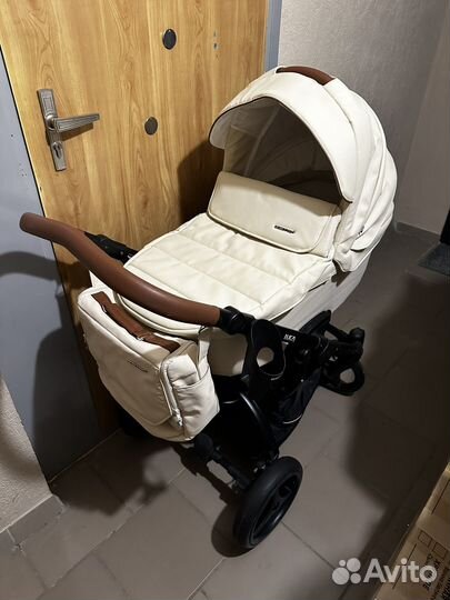 Коляска 3 в 1 Bebetto Luca PRO (100% экокожа)