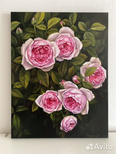 Картина маслом цветы