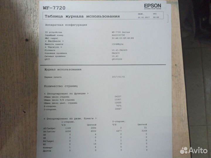 Epson wf 7720 7620 7520 мфу А3 А4