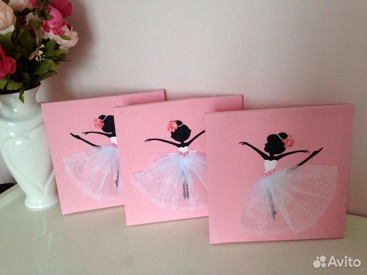 Картины ручной работы 3 шт