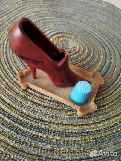 Игольница туфелька с наперстком СССР 40-е