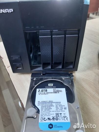 Сетевое или архивное хранилище qnap TS-412+8тб