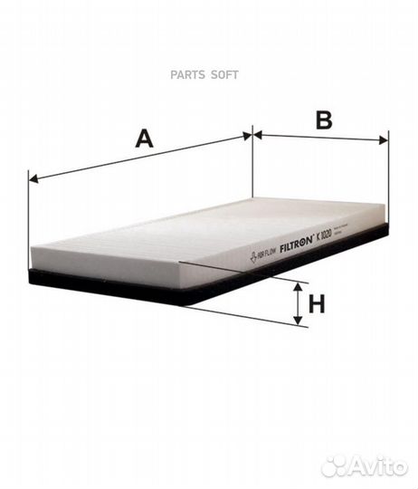 Filtron K 1020 Фильтр салона peugeot 406 11/95