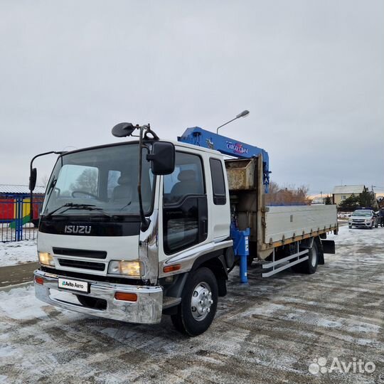 Бортовой грузовик Isuzu Forward (F-Series) с КМУ Tadano, 2004