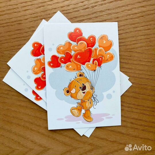 Набор открыток с мишками, 30 шт