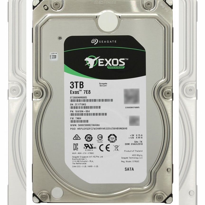 [ST3000NM0005] Жесткий Диск Seagate 3tb Sata3 3.5" St3000nm0005