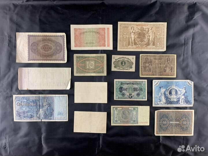 Банкноты Германии, лот 14 шт
