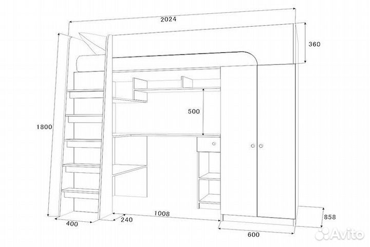 Кровать-чердак 
