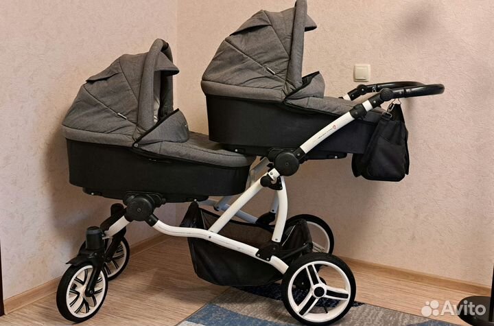 Коляска для двойни 3 в 1 bebetto42