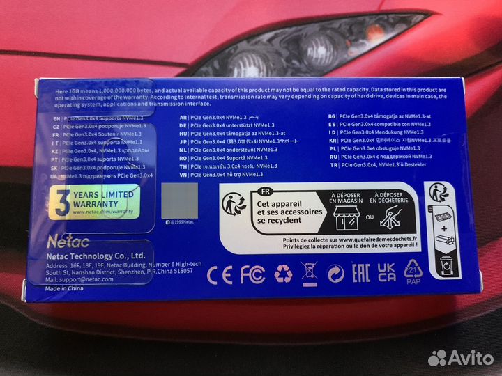 Новый SSD M.2 nvme Netac N930E Pro 128gb