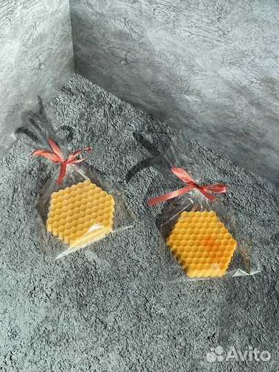 Мыло подарочное соты ручная работа мед