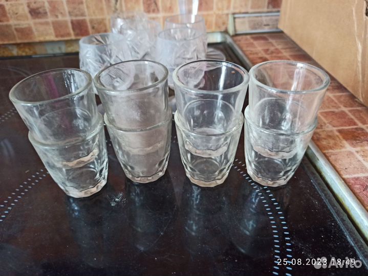 Рюмки хрусталь, сувенирные, обычные