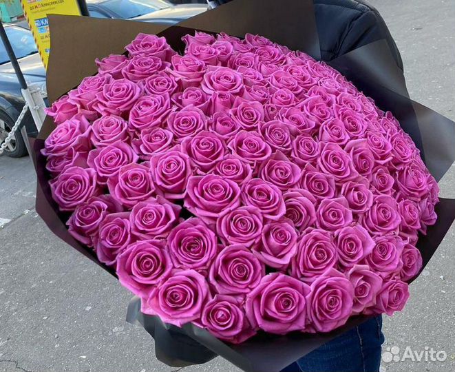 101 роза, букет из 101 розы, купить цветы 101 розу