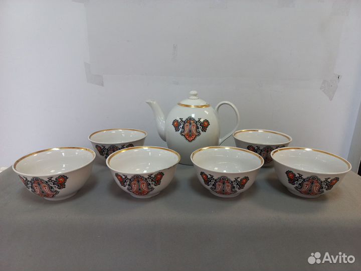 Чайный сервиз с пиалами Фарфор Рига