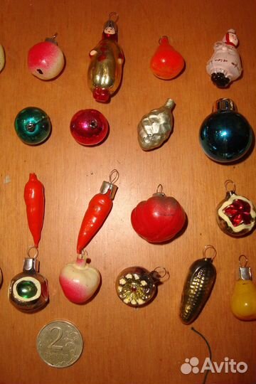 Елочные мини-игрушки СССР. Малютка. Редкие. Пакето