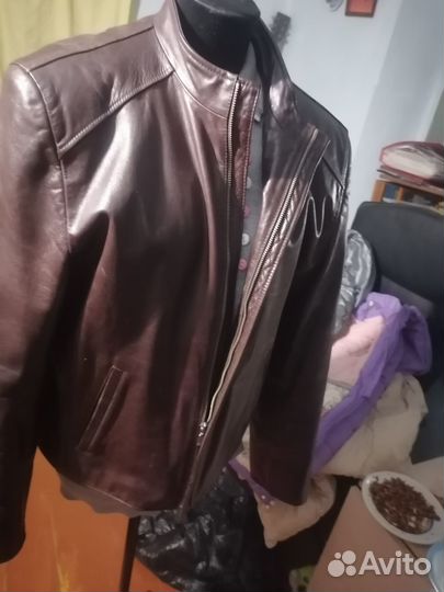 Кожаная куртка мужская 52 54 натуральная