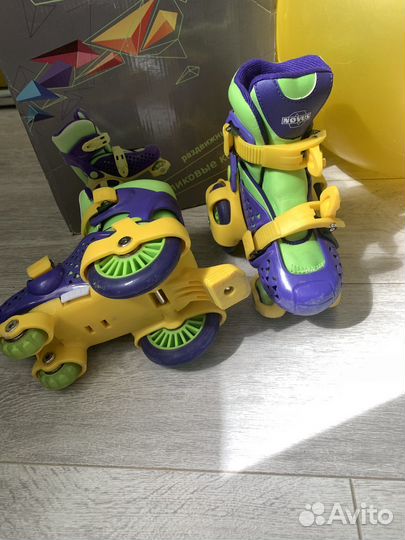 Роликовые коньки детские раздвижные 26-29
