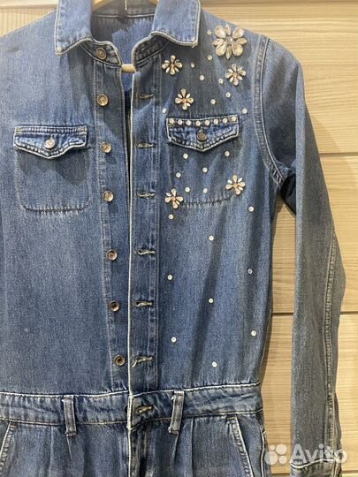 Джинсовый комбинезон женский