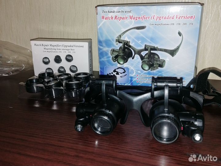 Очки лупа с подсветкой