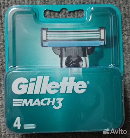Оригинальные сменные кассеты gillette mach3 4 шт