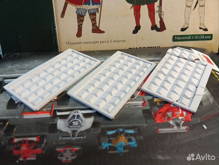 Бетонный забор из гипса 1/43