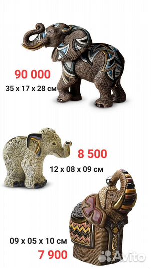 Статуэтка de rosa слоны