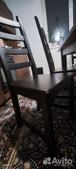 Стол и стулья комплект бу
