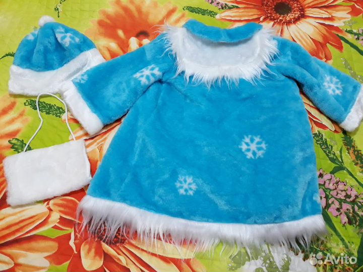 Костюм снегурочки на девочку 5-9 лет