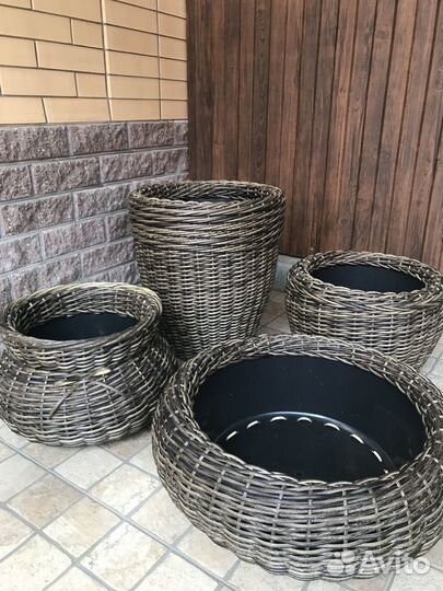 Кашпо из ротанга