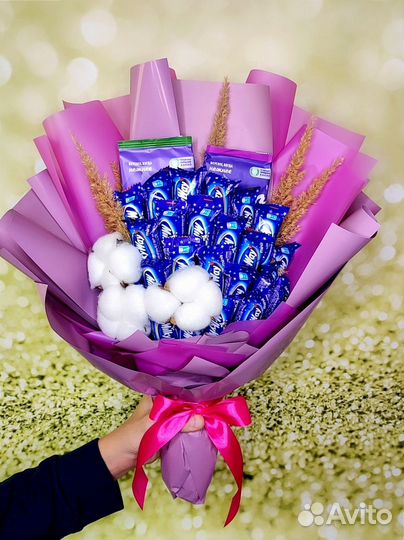 Подарок, съедобный букет из конфет