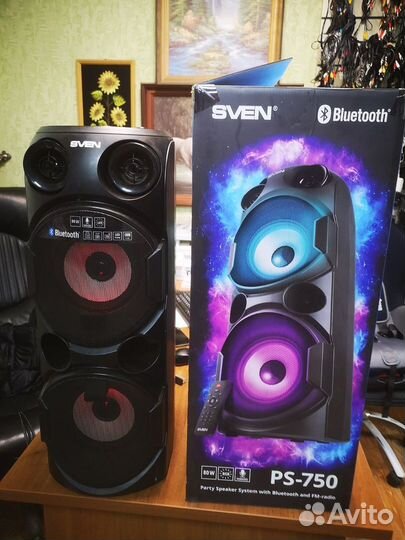 Портативная колонка Sven Bluetooth, FM, USB, micro